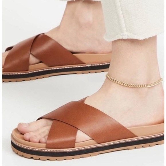 Madewell The Dayna Lugsole Slide Sandal in Leather 6 - Picture 3 of 14